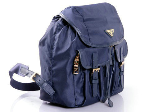2014 Prada microfiber nylon drawstring backpack bag BZ0030 royalblue - Click Image to Close